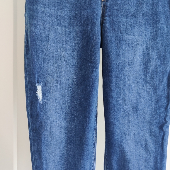 SPANX Distressed Skinny Ankle Jeans Medium Wash Size Large - Picture 4 of 12
